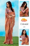 Celestial By Stavan Fancy Fabric With Embroidery Work Saree Wholesale In India